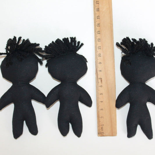 Black Doll Bases with Hair