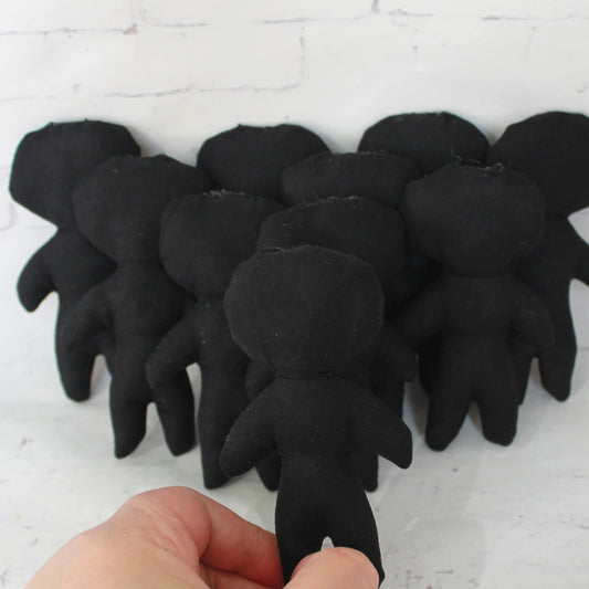 Blank handmade voodoo doll body for DIY craft, gothic decor, and Halloween projects